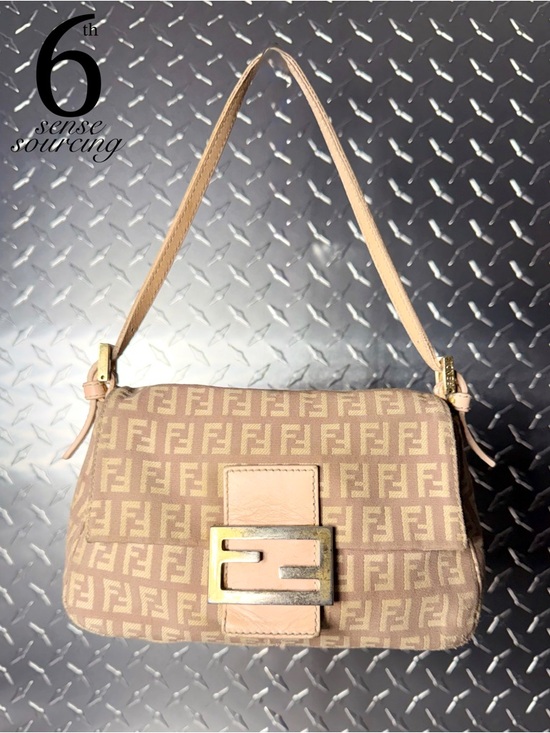 Fendi Handbags - Fendi Vintage FF Mini Baguette in Pink GHW